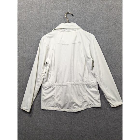 LL Bean Fleece Jacket Womens Large Belted Lightweight Full Zip Thumb Holes - Picture 6 of 11